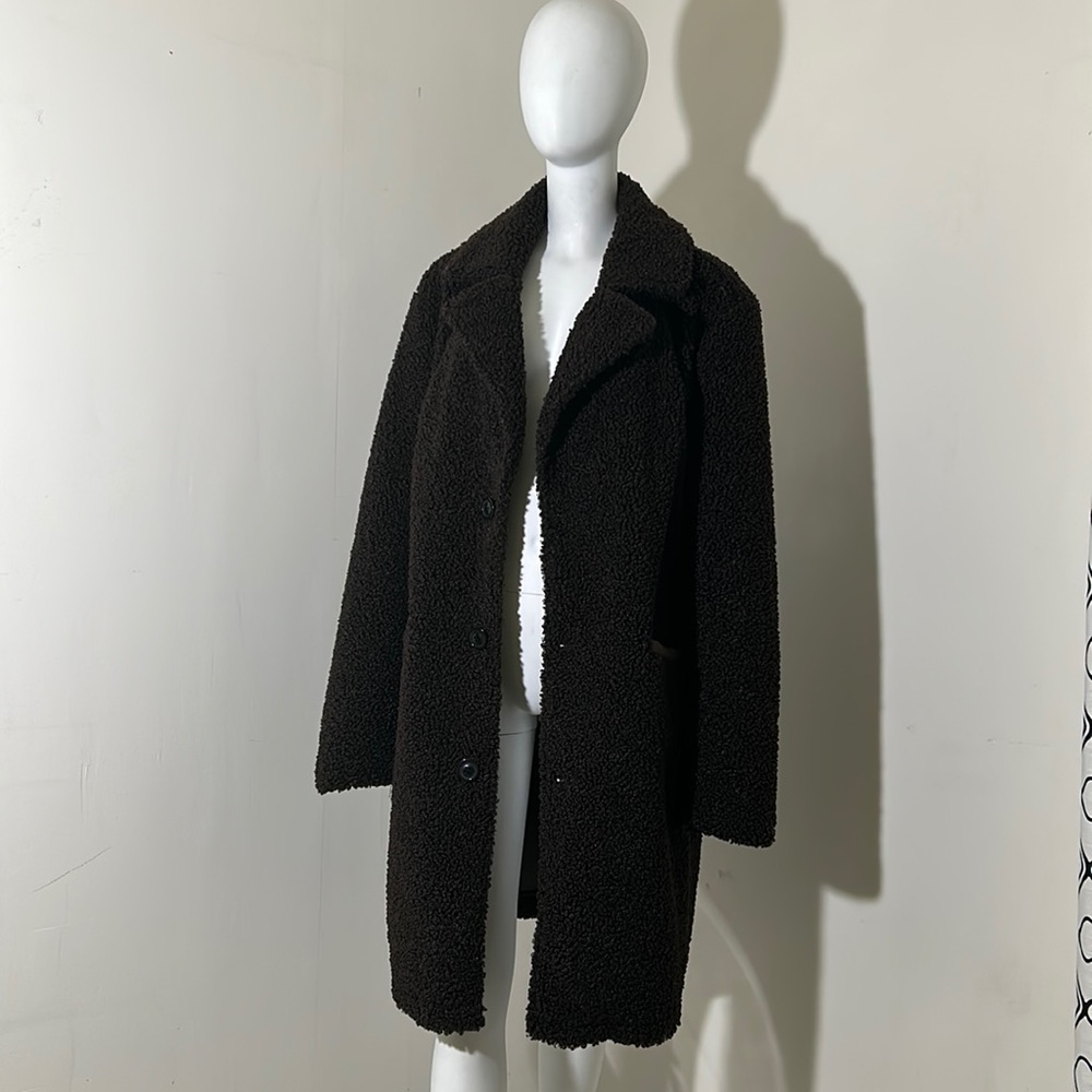Karl Lagerfeld Paris Faux Shearling Topcoat